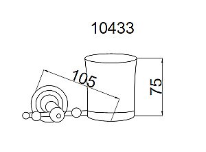 Стакан для зубных щеток Boheme Brillante 10433 купить в интернет-магазине сантехники Sanbest