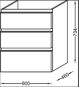 Тумба с раковиной Jacob Delafon VOX 60 EB2050-RA-E16+EXAF112 орех для ванной в интернет-магазине Sanbest