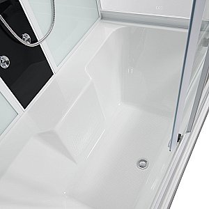 Душевая кабина Orans SR-86202W 150х90 стекло прозрачное/профиль белый купить в интернет-магазине Sanbest