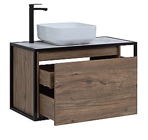 Тумба с раковиной Aquanet Nova Lite Loft 90 L/R дуб рустикальный для ванной в интернет-магазине Sanbest