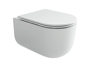 Унитаз подвесной Ceramica Nova Alice CN4017T белый, безободковый, с крышкой микролифт, слив торнадо купить в интернет-магазине Sanbest