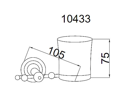 Стакан для зубных щеток Boheme Brillante 10433 купить в интернет-магазине сантехники Sanbest