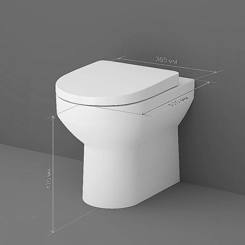 Унитаз приставной AM.PM Spirit V2.0 C701438WH белый купить в интернет-магазине Sanbest