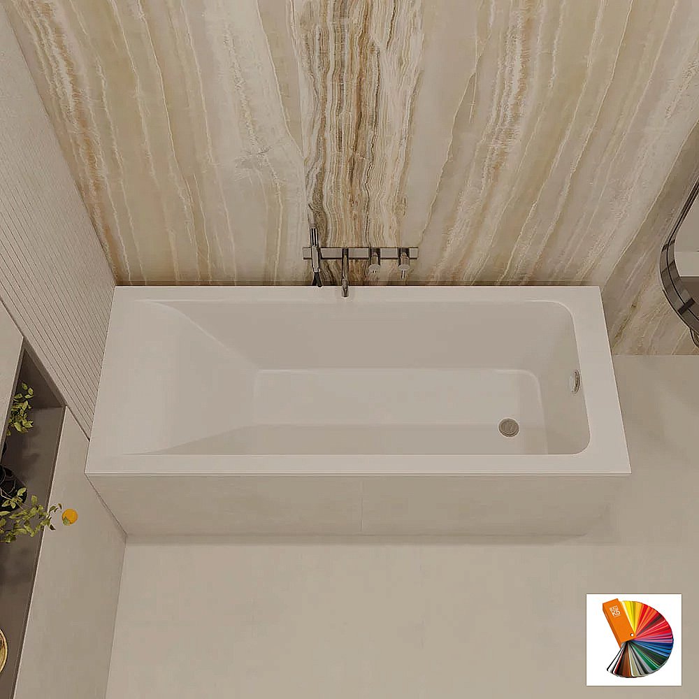 Ванна из искусственного камня Veconi Solita Slim SLTSLIM18070RAL 180х70 цвет по ral купить в интернет-магазине Sanbest
