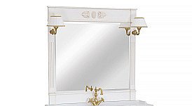 Зеркало Migliore Kantri 26742 112х110 Bianco Mat Patinato в ванную от интернет-магазине сантехники Sanbest