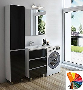 Тумба с раковиной Эстет Dallas Luxe 130 напольная 3 ящика/любой цвет тумбы и раковины под заказ для ванной в интернет-магазине Sanbest