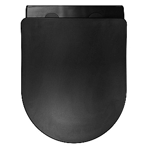 Унитаз подвесной Azario Vela AZ-2480MB-1 черный матовый, безободковый, с крышкой микролифт, слив торнадо купить в интернет-магазине Sanbest