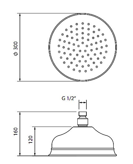 Верхний душ Migliore Roma 30х30 32176 хром купить в интернет-магазине сантехники Sanbest