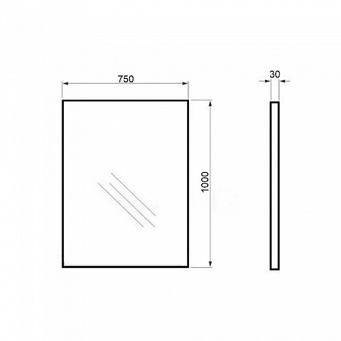 Зеркало Orange Capri OCN-75ZS в ванную от интернет-магазине сантехники Sanbest