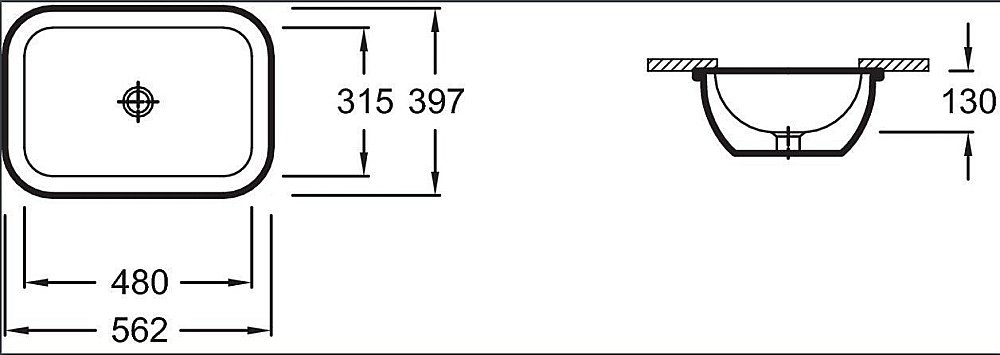 Раковина Jacob Delafon VOX 57 EYA002-00 белая купить в интернет-магазине Sanbest