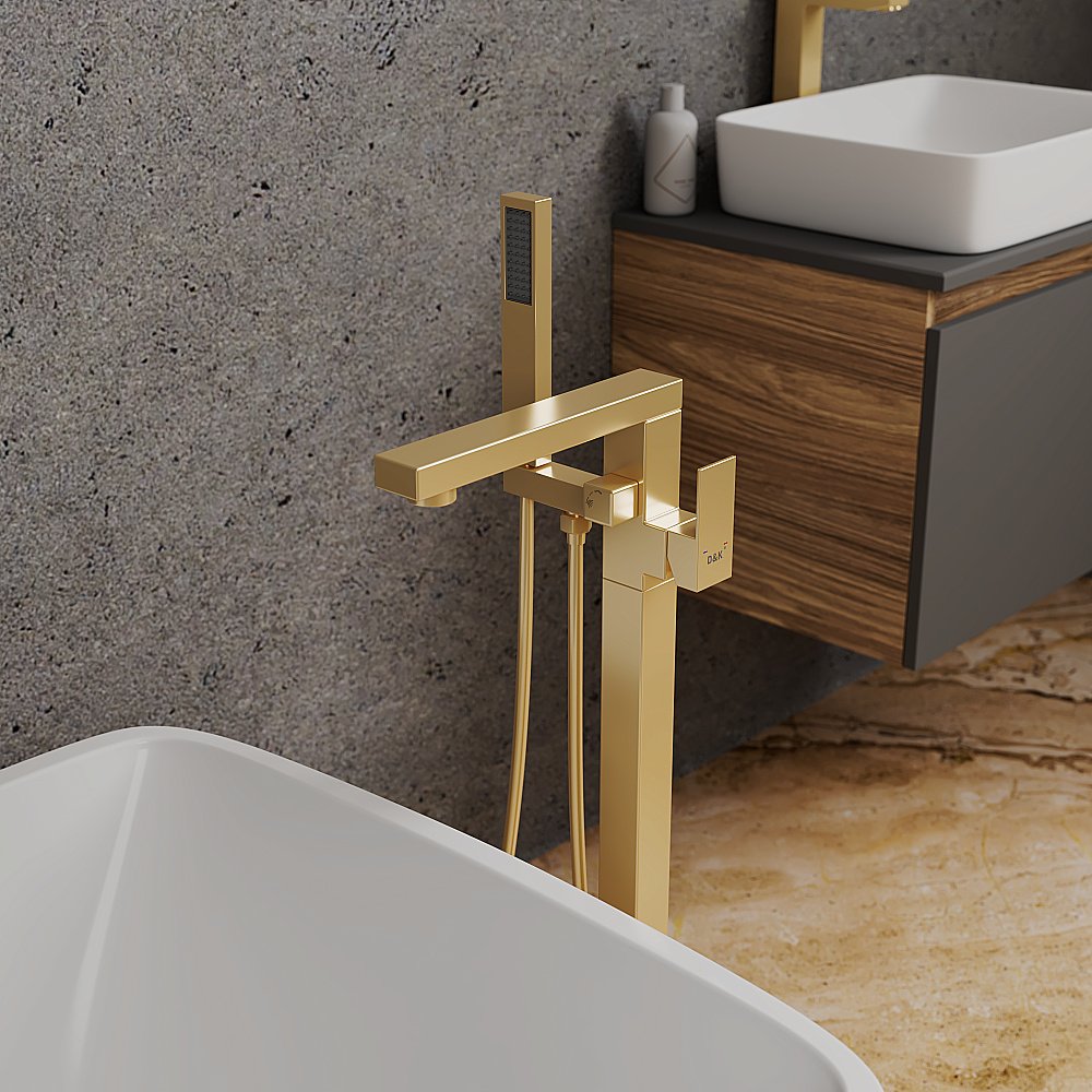 Смеситель для ванны D&K Bayern.Liszt DA1516007 золото матовое купить в интернет-магазине сантехники Sanbest