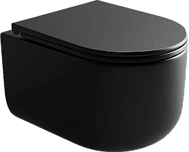 Унитаз подвесной Ceramica Nova Ulma CN4006MB безободковый, с крышкой микролифт, черный матовый купить в интернет-магазине Sanbest