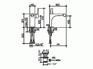 Смеситель для биде KEUCO Edition 11 купить в интернет-магазине сантехники Sanbest