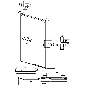 Душевая дверь Grossman Style 110 100.K33.05.110.21.02 стекло шиншилла/профиль черный матовый купить в интернет-магазине Sanbest