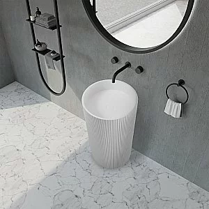 Раковина ABBER Stein AS2501-H белая матовая купить в интернет-магазине Sanbest