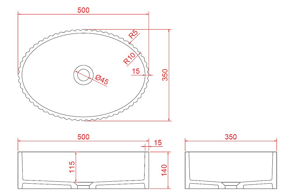 Раковина Armadi Art Canale 50 878-S серебро купить в интернет-магазине Sanbest