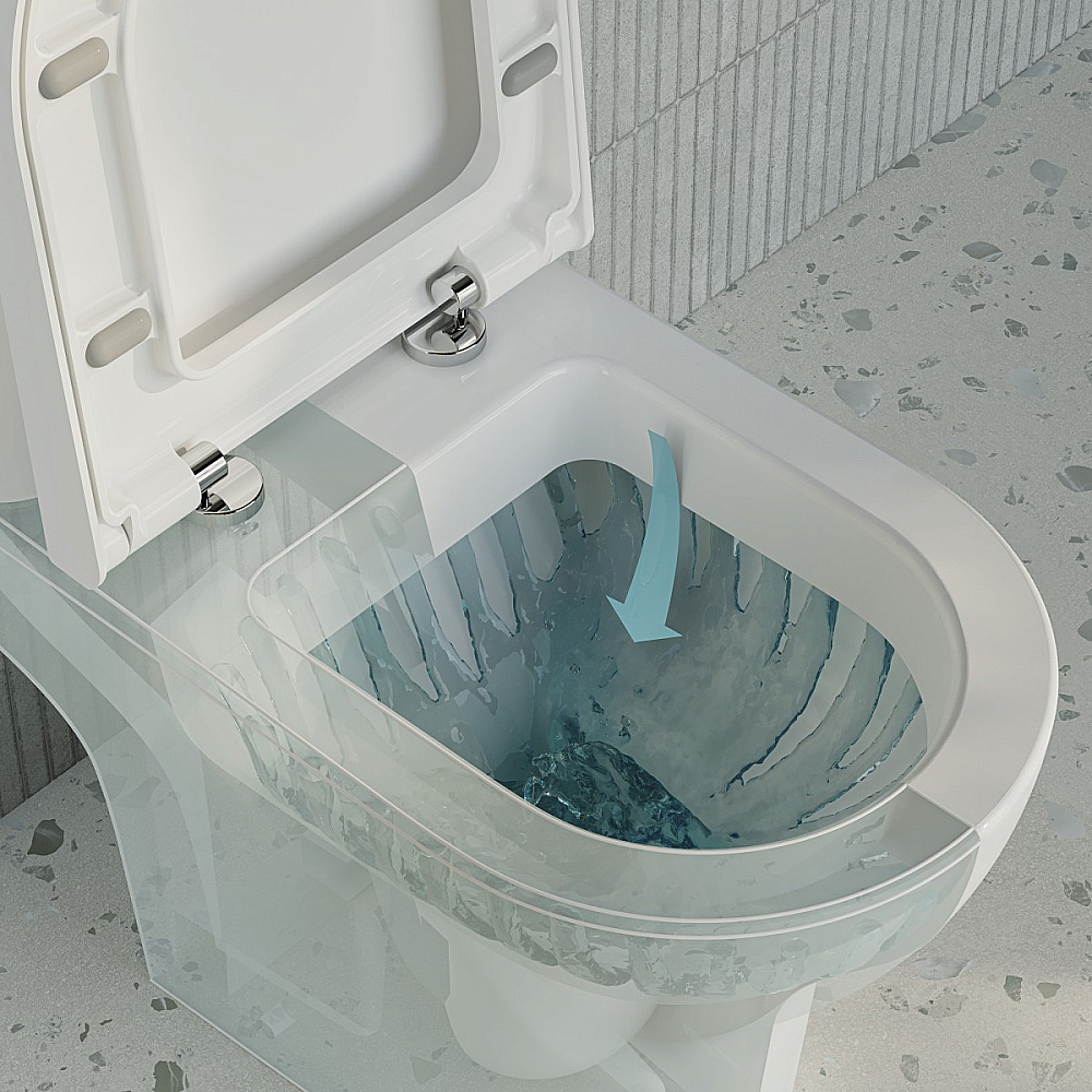 Унитаз-компакт VitrA Zentrum 9012B003-7209 с бачком, с сиденьем микролифт, белый купить в интернет-магазине Sanbest