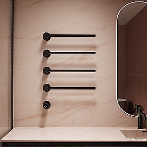 Полотенцесушитель электрический Vincea VTD-2H1MB черный, таймер купить в интернет-магазине сантехники Sanbest