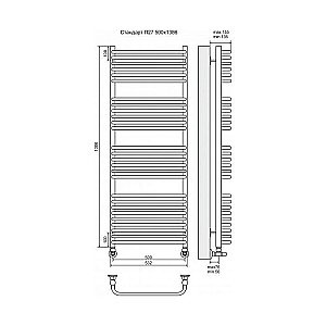 Полотенцесушитель водяной Terminus Стандарт П27 500x1386 купить в интернет-магазине сантехники Sanbest