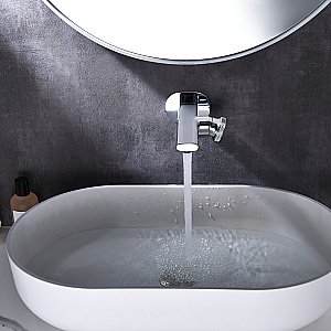 Смеситель для раковины Black&white Gravity GF-7407-С хром купить в интернет-магазине сантехники Sanbest