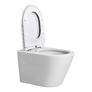 Унитаз подвесной Aquatek ВЕГА AQ1904T-00+INS-0000012 белый, безободковый, с крышкой микролифт, слив-торнадо, с инсталляцией, без кнопки купить в интернет-магазине Sanbest