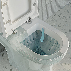 Унитаз-компакт VitrA Zentrum 9012B003-7209 с бачком, с сиденьем микролифт, белый купить в интернет-магазине Sanbest