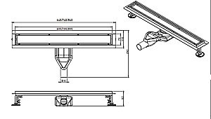 Душевой трап CeramaLux CL6138-60 сатин купить в интернет-магазине Sanbest
