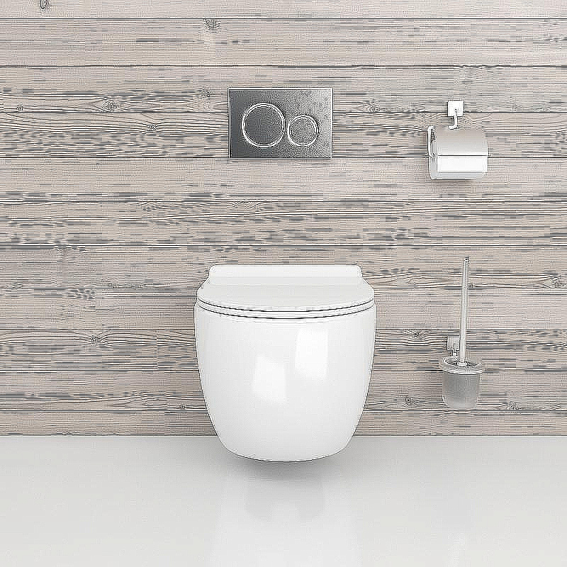 Унитаз подвесной beWash Minimal BKWHR003480 белый, безободковый, с крышкой микролифт купить в интернет-магазине Sanbest