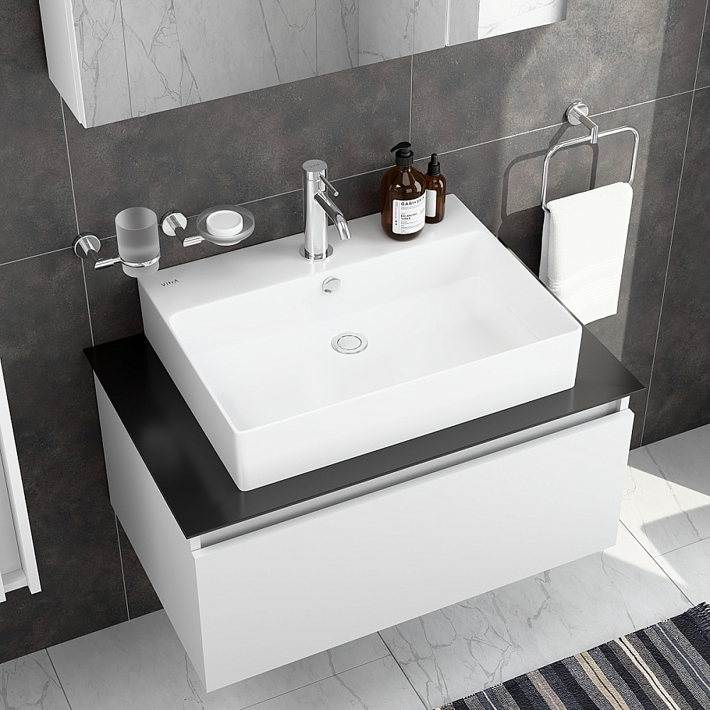 Раковина накладная VitrA M20 8314B003-0001 60 белая купить в интернет-магазине Sanbest