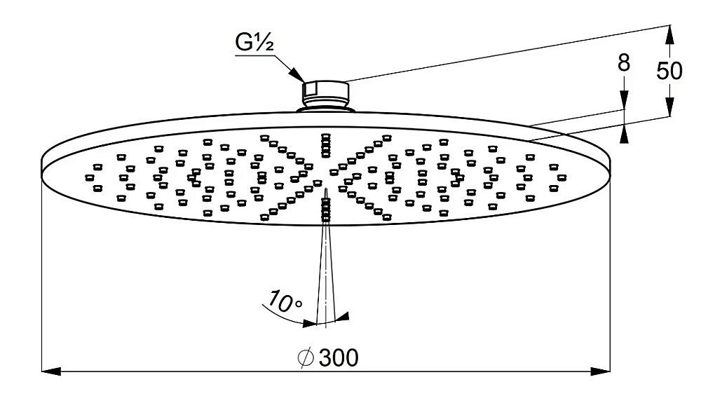 Верхний душ Kludi A-QA 6433053-00 белый матовый купить в интернет-магазине сантехники Sanbest