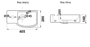 Раковина Melana 78404 78404R-805 белая купить в интернет-магазине Sanbest