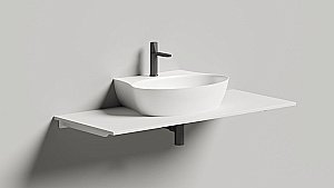 Раковина Salini ALDA WALL 01 140311G 58 из искусственного камня S-Sense, белая глянцевая купить в интернет-магазине Sanbest