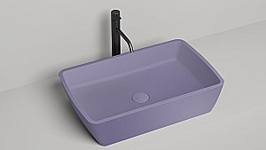 Раковина накладная Salini GLORIA 11 1102212MF 65 из искусственного камня S-Stone, матовая, цвет по RAL полностью купить в интернет-магазине Sanbest