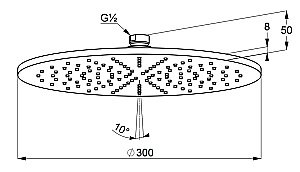 Верхний душ Kludi A-QA 6433053-00 белый матовый купить в интернет-магазине сантехники Sanbest