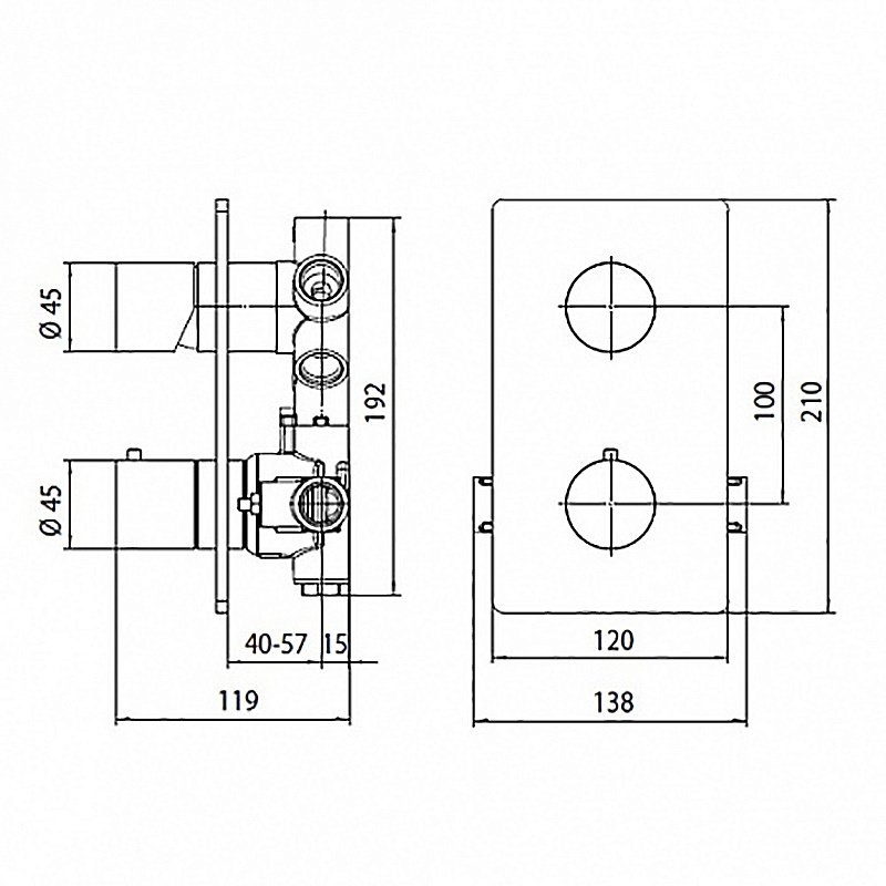 Смеситель для душа Bossini Oki Z00002.030 хром купить в интернет-магазине сантехники Sanbest