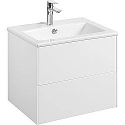 Тумба с раковиной Акватон Сохо 60 белая глянцевая для ванной в интернет-магазине Sanbest