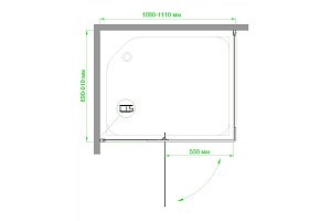 Душевой уголок Royal Bath HPVD RB9110HPVD-C-BL 110х90 матовое стекло/черный профиль купить в интернет-магазине Sanbest