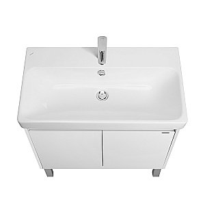 Тумба с раковиной Акватон Сканди Сканди Doors 80 белая/белая матовая для ванной в интернет-магазине Sanbest