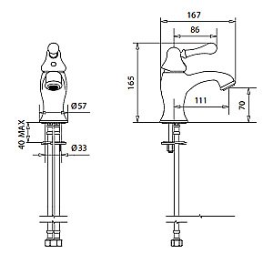 Смеситель для раковины Migliore Maya ML.MAY-8913 хром купить в интернет-магазине сантехники Sanbest