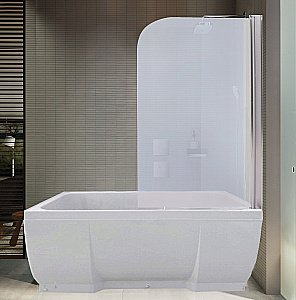 Шторка для ванны River BAIKAL 85 ПР прозрачная/хром купить в интернет-магазине Sanbest