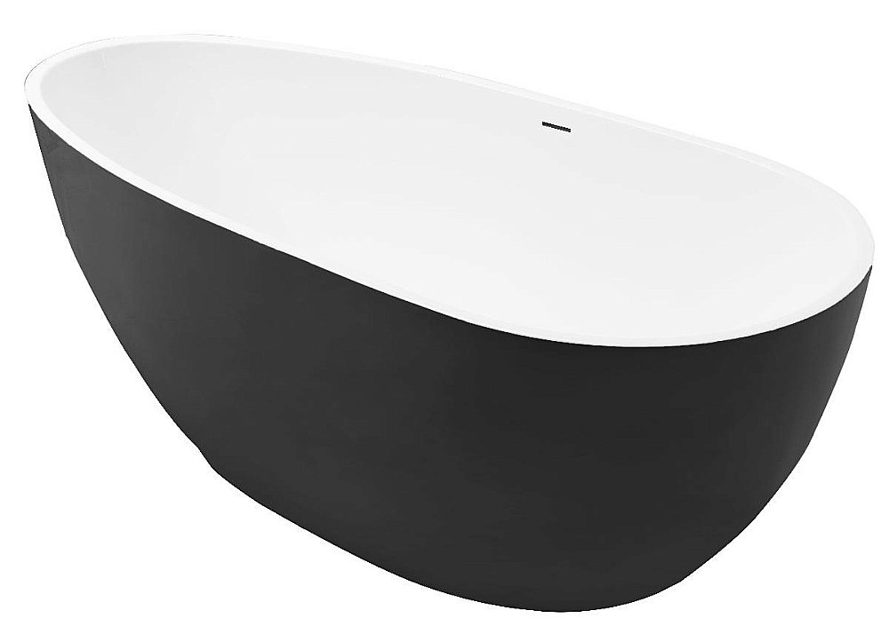 Ванна акриловая Grossman Fly GR-1102MB 170х80 белая, черная матовая купить в интернет-магазине Sanbest