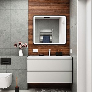 Мебель для ванны Art&Max Bianchi 90 Белый Глянец для ванной в интернет-магазине Sanbest