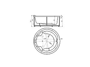 Ванна Aquatek Аура 180х180 AUR180-0000033 белая купить в интернет-магазине Sanbest