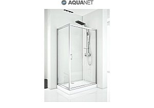 Душевой уголок Aquanet Alfa NAA1131 140x80 стекло прозрачное/профиль хром купить в интернет-магазине Sanbest