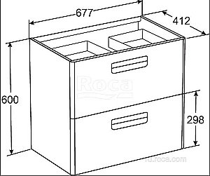 Тумба с раковиной Roca The Gap Original ZRU9302878 70 белый глянец для ванной в интернет-магазине Sanbest