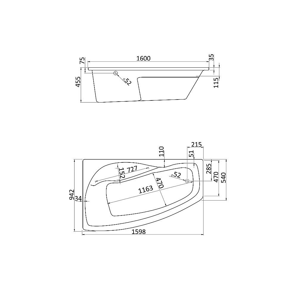 Ванна акриловая Santek Майорка 160x95 белая купить в интернет-магазине Sanbest