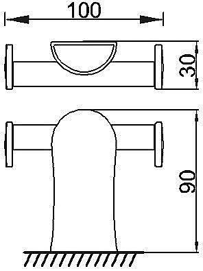 Крючок Rush Luson LU16220 купить в интернет-магазине сантехники Sanbest