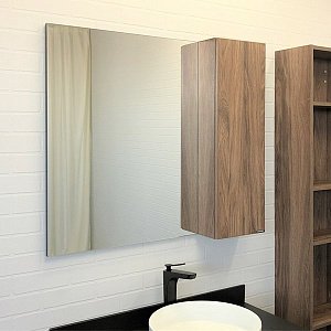 Зеркало со шкафом Comforty Порто 00-00009232 90 дуб темный-коричневый в ванную от интернет-магазине сантехники Sanbest