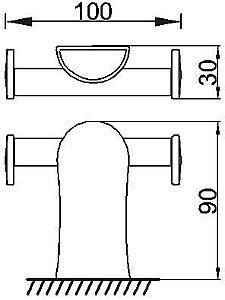 Крючок Rush Luson LU16220 купить в интернет-магазине сантехники Sanbest