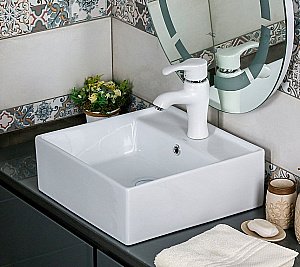 Раковина Melana 7063B-805 белая купить в интернет-магазине Sanbest